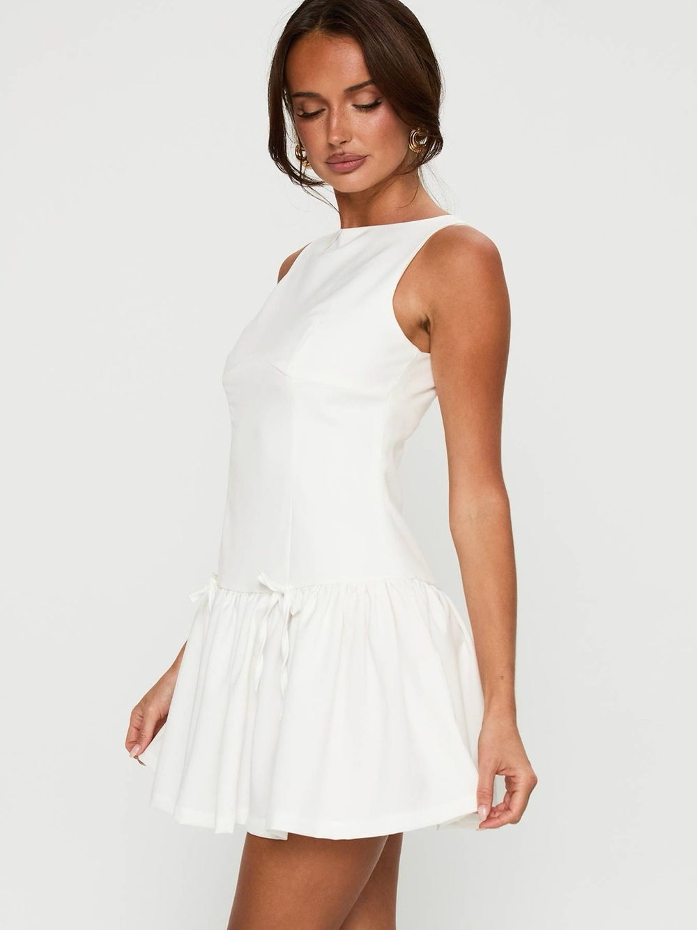 BNWT Princess Polly Milienne White Bow Mini Dress - Picture 4 of 8